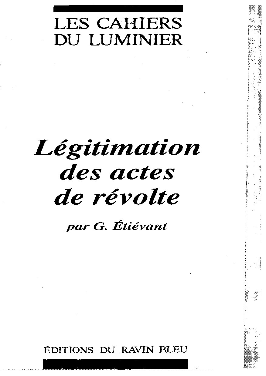 Legitimation des actes de révolte