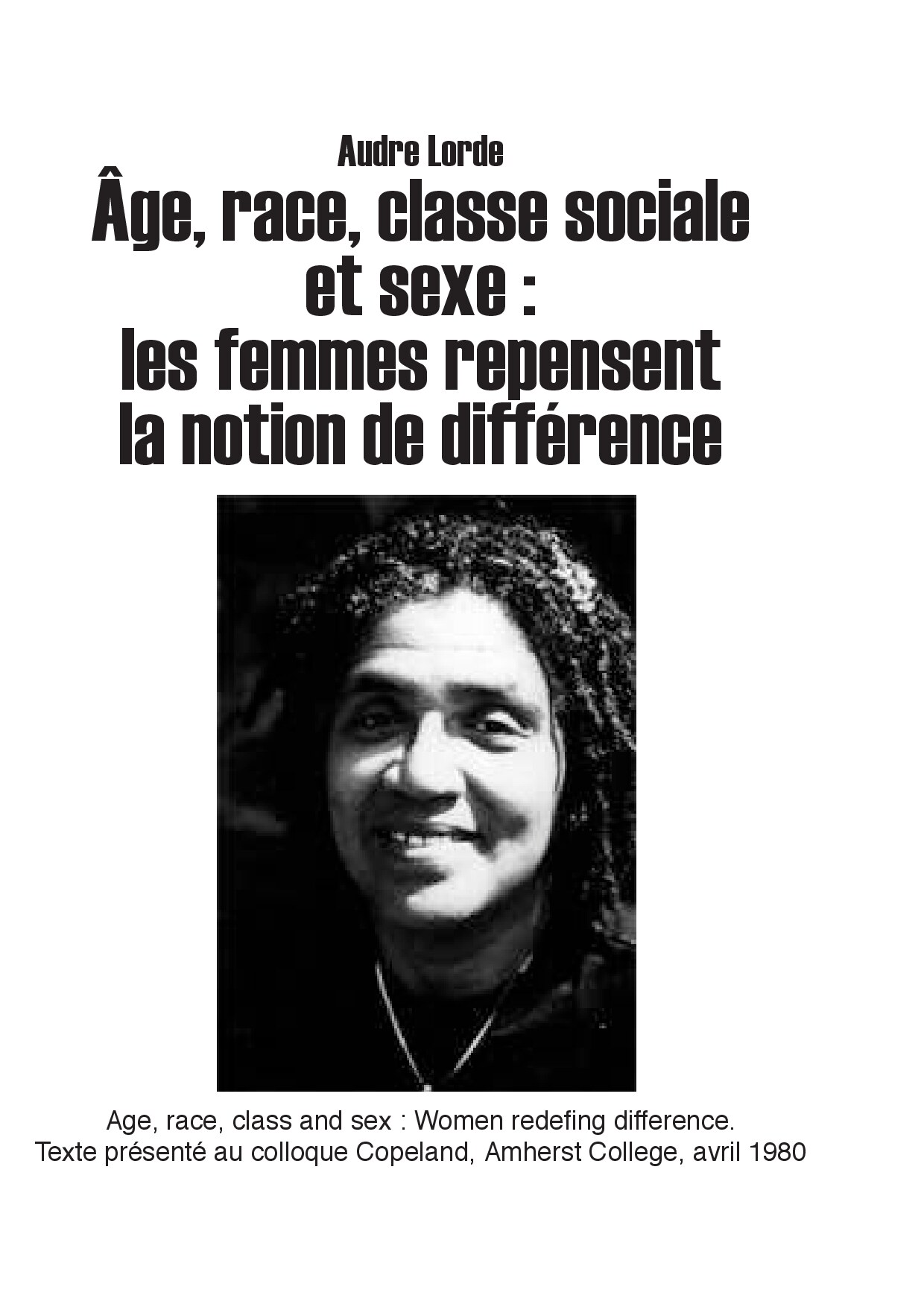 Âge, race, classe sociale et sexe