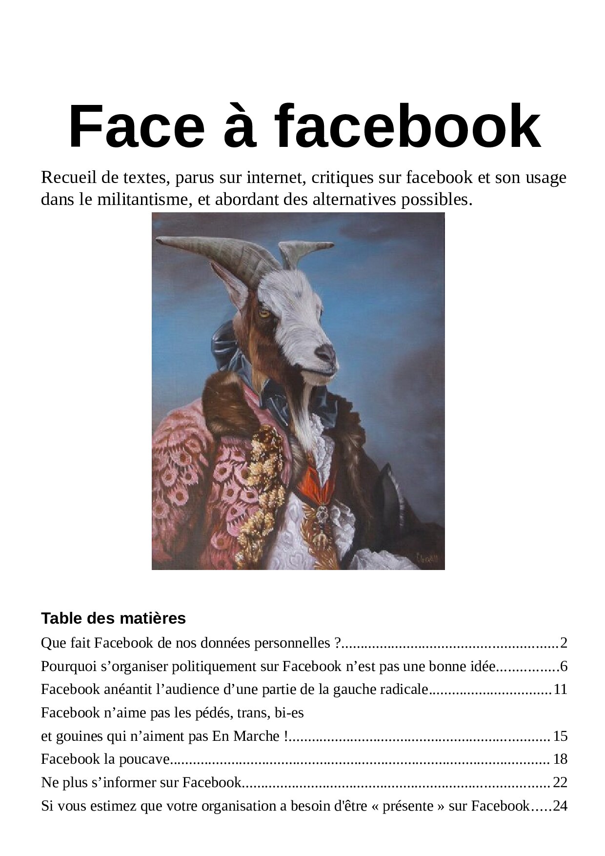 Face à facebook